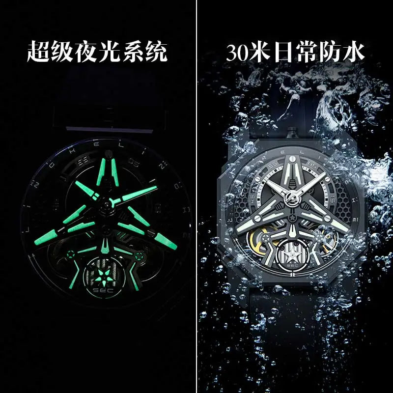 PAGANI DESIGNS Reloj mecánico para hombre, relojes deportivos automáticos de lujo para hombre, Reloj de pulsera resistente al agua de acero inoxidable, Relojes