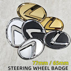 For Lexus ES240 ES250 IS250 LX460 RX270 RX300 RX350 65mm 77mm Metal Steering Wheel Emblem Logo Badge Sticker Decal Accessory