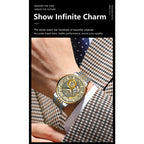 POEDAGAR Top Luxury Man Wristwatch Luminous Hollow Tourbillon Stainless Steel Men Clock Mechanical Automatic Men's Watches Reloj