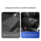 Car Armrest Cushion Leather Arm Rest Box Pad With Storage Bag For Chevrolet Corvette Montana TrailBlazer Silverado Traverse Bolt
