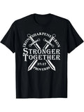 Iron Sharpens Iron Men's Tee, Proverbs 27:17 Black Cotton Faith Graphic Tee