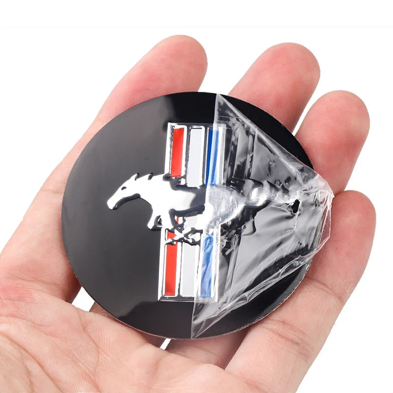 56mm Car Wheel Center Hub Cover Stickers Hub Decals For Ford Mustang Mondeo Focus Fusion Kuga Transit Edge Decoration Accesorios
