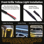 4Pcs 6Pcs Front Grille LED Lights For Toyota Land Cruiser Prado 150 120 Amber DRL Daytime Running Warning Grill Lamps