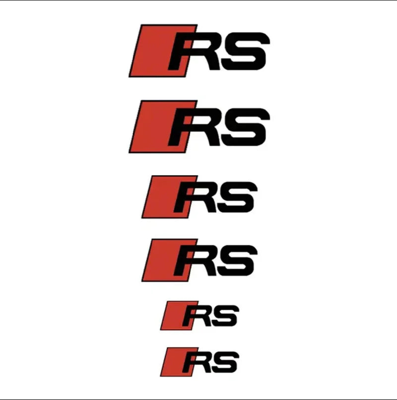6pcs Car Caliper Sticker for Audi Sport Sline S3 A3 B5 B6 B7 B8 B9 8P 8V 8L A5 A4 C6 C5 A1 A6 A7 A8 Auto Logo Tire Brake Decals