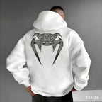 Men's Pattern Hoodies –Bold Back Prints MMA Inspired Streetwear Loose Fit Perfect for Gym  Casual Wear Limited Edition Designs