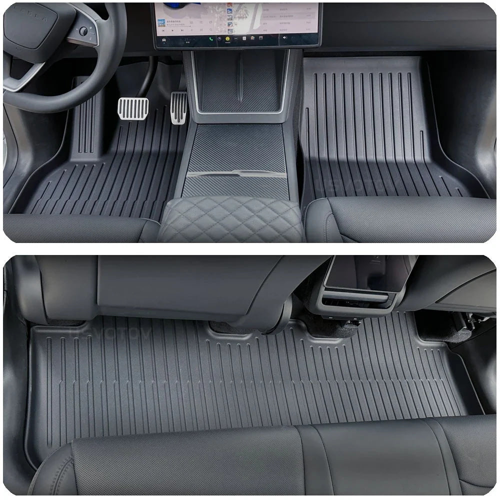 Floor Mats for Tesla Model Y 2025 2026 Juniper All Weather Trunk Mat Kick Pads Cargo Frunk Liners Seatback Protector Accessories