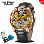 PINDU Design 2025 NEW Men Watch Diamond TourbillionTop Brand Luxury Astronomia Quartz Watch Men sapphire glass waterproof Watch