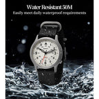 BERNY Titanium Watches for Men Classic Mens Field Watch Easy Read Outdoor Quartz Wristwatch Super Luminous Sapphire 5ATM