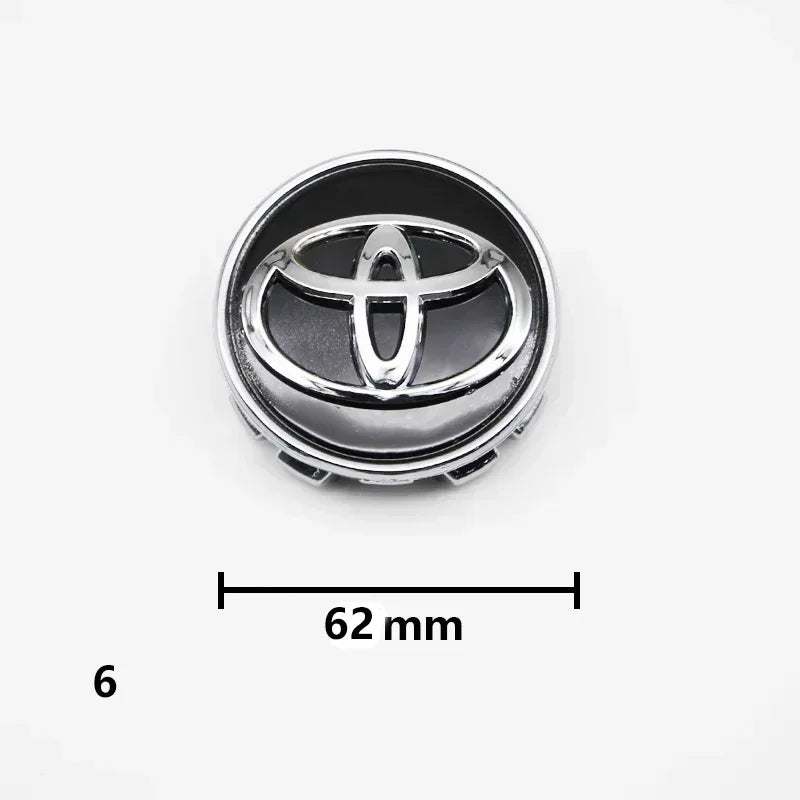 4pcs 57mm/62mm Car Tyre Wheel Center Hub Cap Badge Logo Rim Emblem For Toyota Corolla Camry Yaris CHR Rav4 Auris Verso Avalon