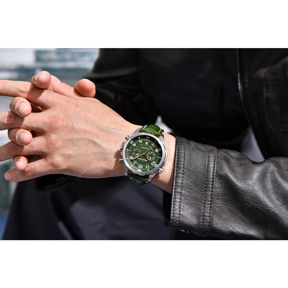 PAGANI DESIGN Watches 2026 New Strong Luminous Luxury Quartz Men Watch Fashion Leather Watch For Men Sapphire Glass Chronograph
