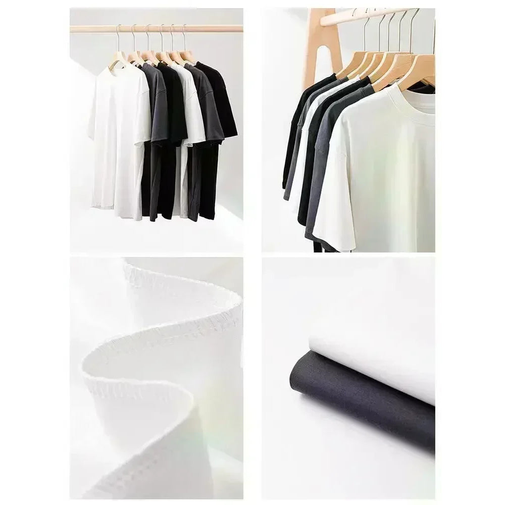 Fashion short-sleeved T-shirt - Men's and Women's New season round-neck printed 250G100%cotton half-sleeve T-shirt - Casual wear