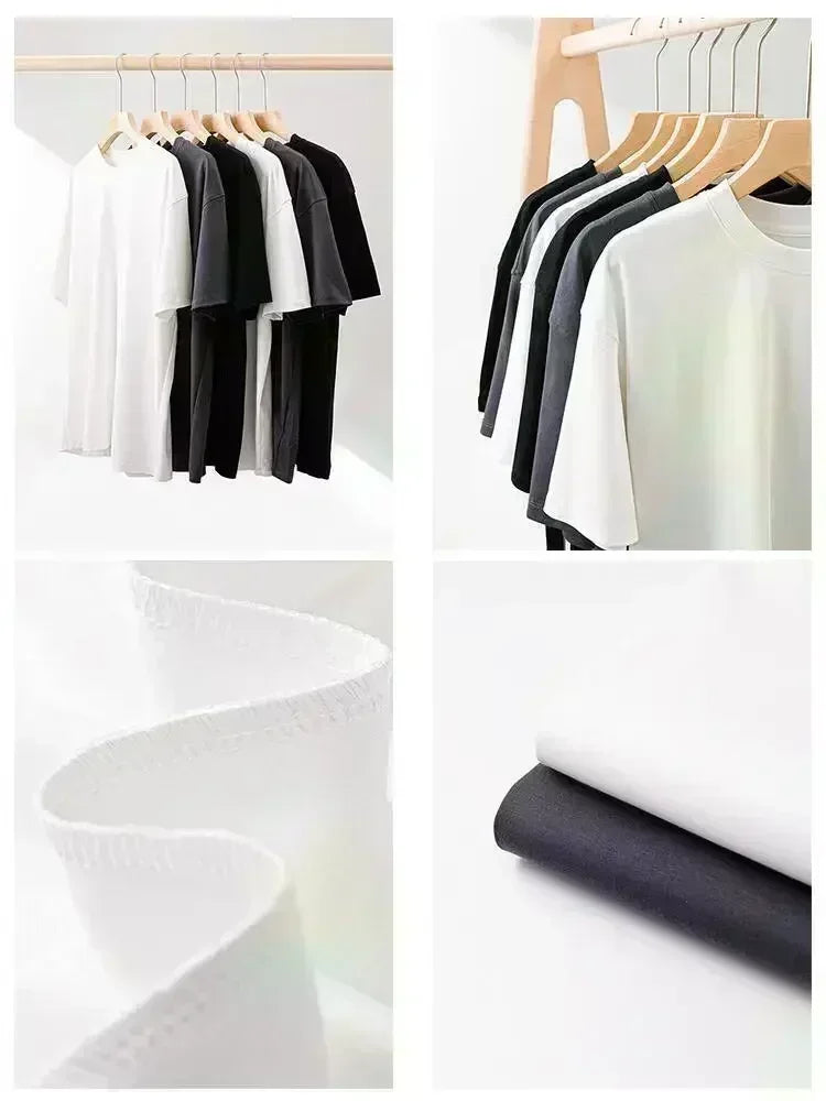 Fashion short-sleeved T-shirt - Men's and Women's New season round-neck printed 250G100%cotton half-sleeve T-shirt - Casual wear