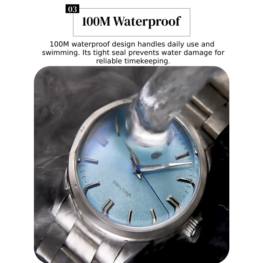 PAGANI DESIGN 2026 NEW Top Ice Blue Dial Men Quartz Watch Japan VH31 100M Waterproof Luxury Dress Watch For Men Reloj Hombre