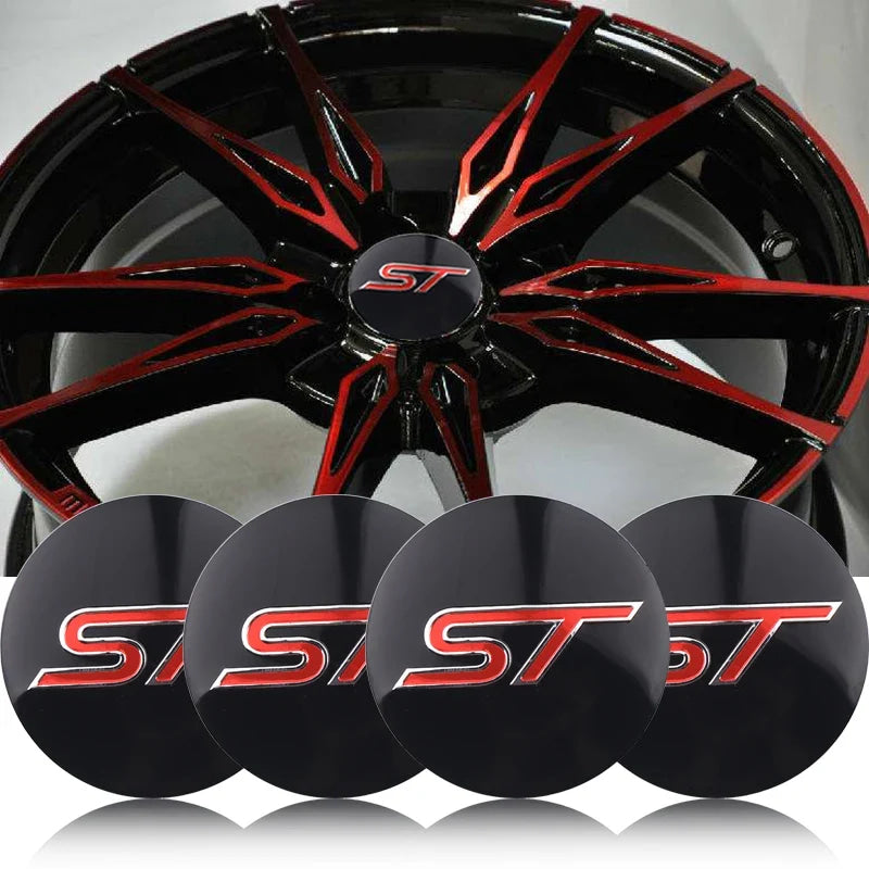 Ford Mustang ST Foose Accessorie 56MM Emblem Car Wheel Center Cap Sticker Decoration for Edge Fusion Shelby Explorer F150 Focus