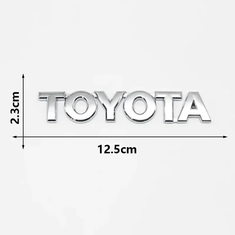 3D ABS TOYOTA Emblem Badge Car Sticker Car Trunk Sticker For Toyota Chr Corolla Camry Yaris Hilux Prius Avensis Auris Prado TRD