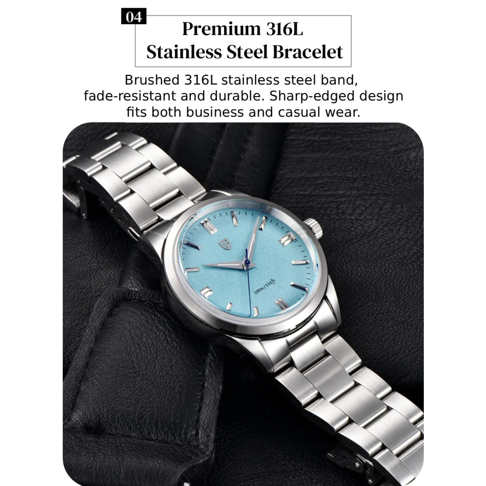 PAGANI DESIGN 2026 NEW Top Ice Blue Dial Men Quartz Watch Japan VH31 100M Waterproof Luxury Dress Watch For Men Reloj Hombre