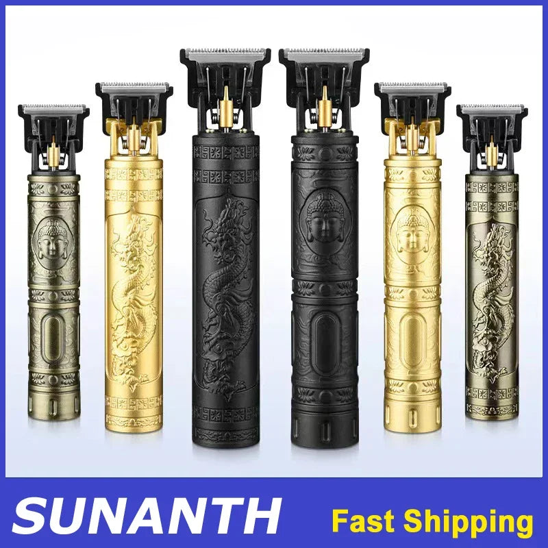 Cortadora de pelo de carga rápida USB, afeitadora inalámbrica portátil, Máquina para cortar cabello eléctrica de peluquero, cortadora de pelo Vintage para peluquería