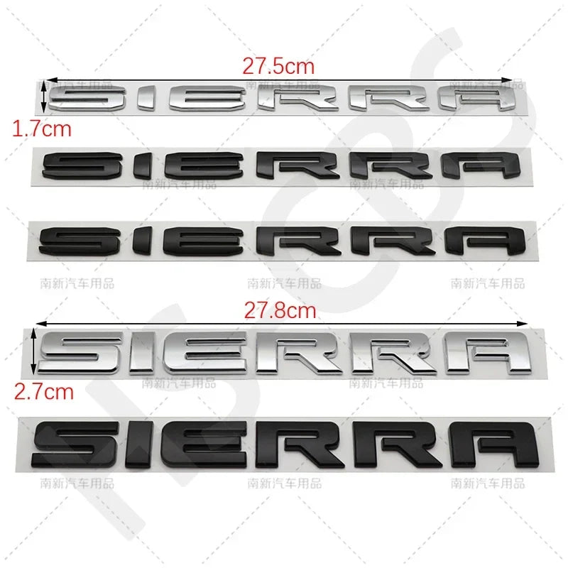 new old letter logo car stickers for GMC sierra Rear Trunk Emblem Logo boot label trunk modified Accessories decoration decals