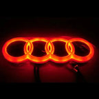 AUDI 4D Refitted LED Lamp Car Front Grill 4Ring Logo Light For A3 A4 A5 A6 A7 A8 S3 S4 S5 S6 S7 Q3 Q5 Q7 Decoration Accessories