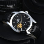 Orient Watch  Double Lion Japanese Fully Automatic Mechanical Watch Hollowed Out Business Men's Watch Stainless Steel Strip