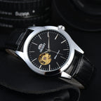 Orient Watch  Double Lion Japanese Fully Automatic Mechanical Watch Hollowed Out Business Men's Watch Stainless Steel Strip
