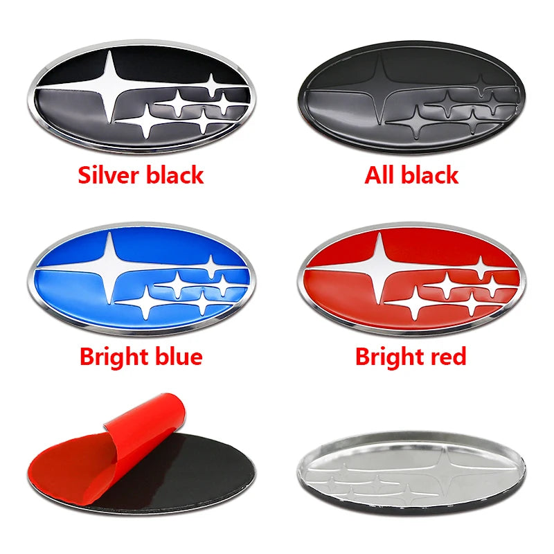 For Subaru Forester Outback Legacy Impreza STI BRZ Auto  1PC 58x30mm ABS Car Steering Wheel Center Emblem Badge Decal