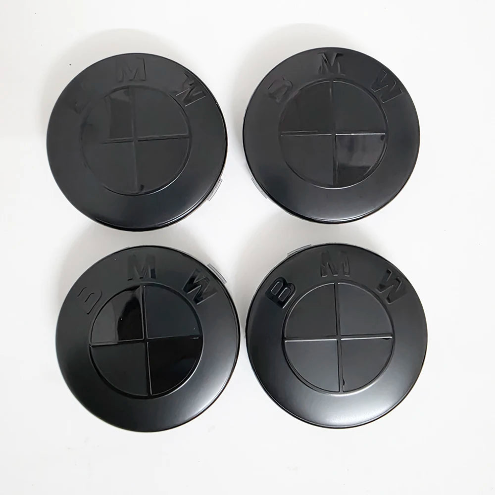 4pcs For BMW 50th E90 E60 F10 F20 G20 G30 E53 E85 E70 56mm 68mm Blue White Car Hub Cap Wheel Center Cap Emblem Badge Accessories