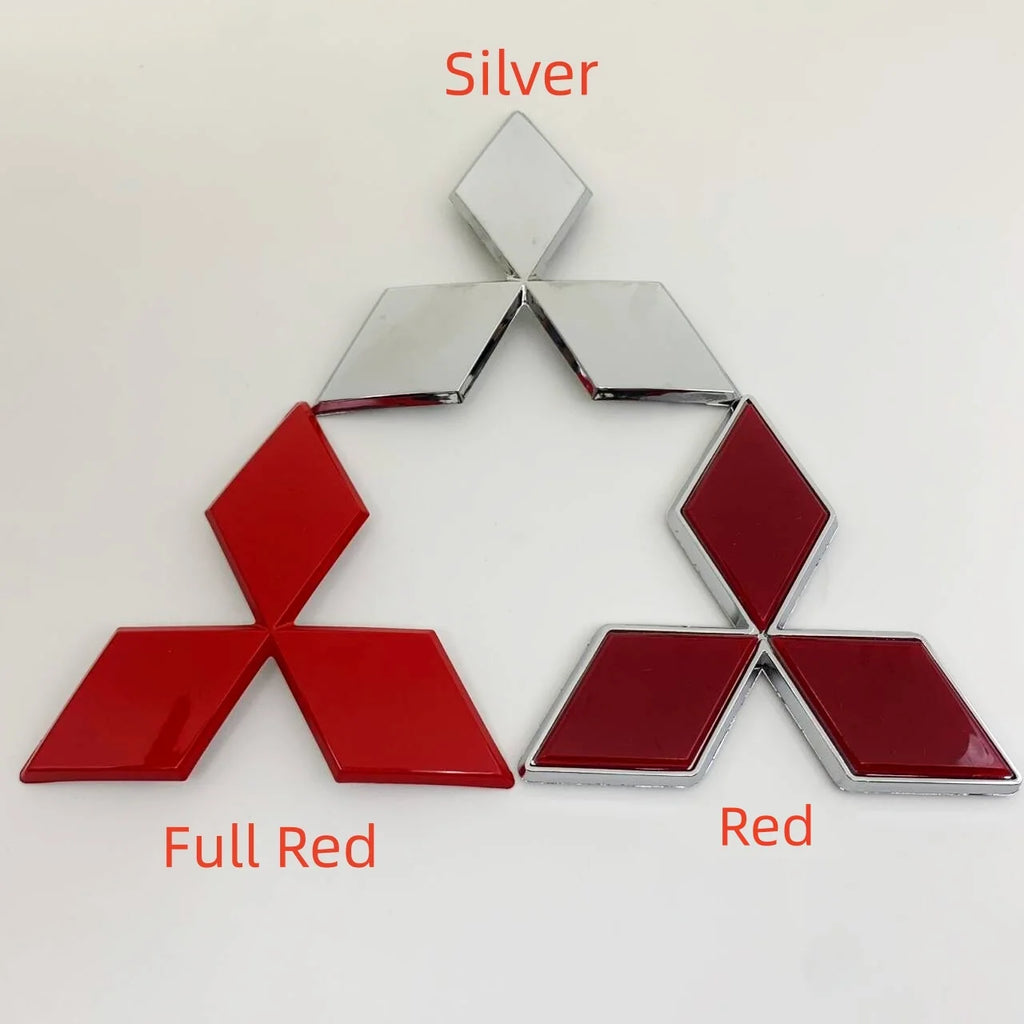 ABS Car Front Grill Emblem for Mitsubishi Outlander Ralliart Lancer ASX Pajero Delica EVO Colt Triton Rear Trunk Badge Sticker