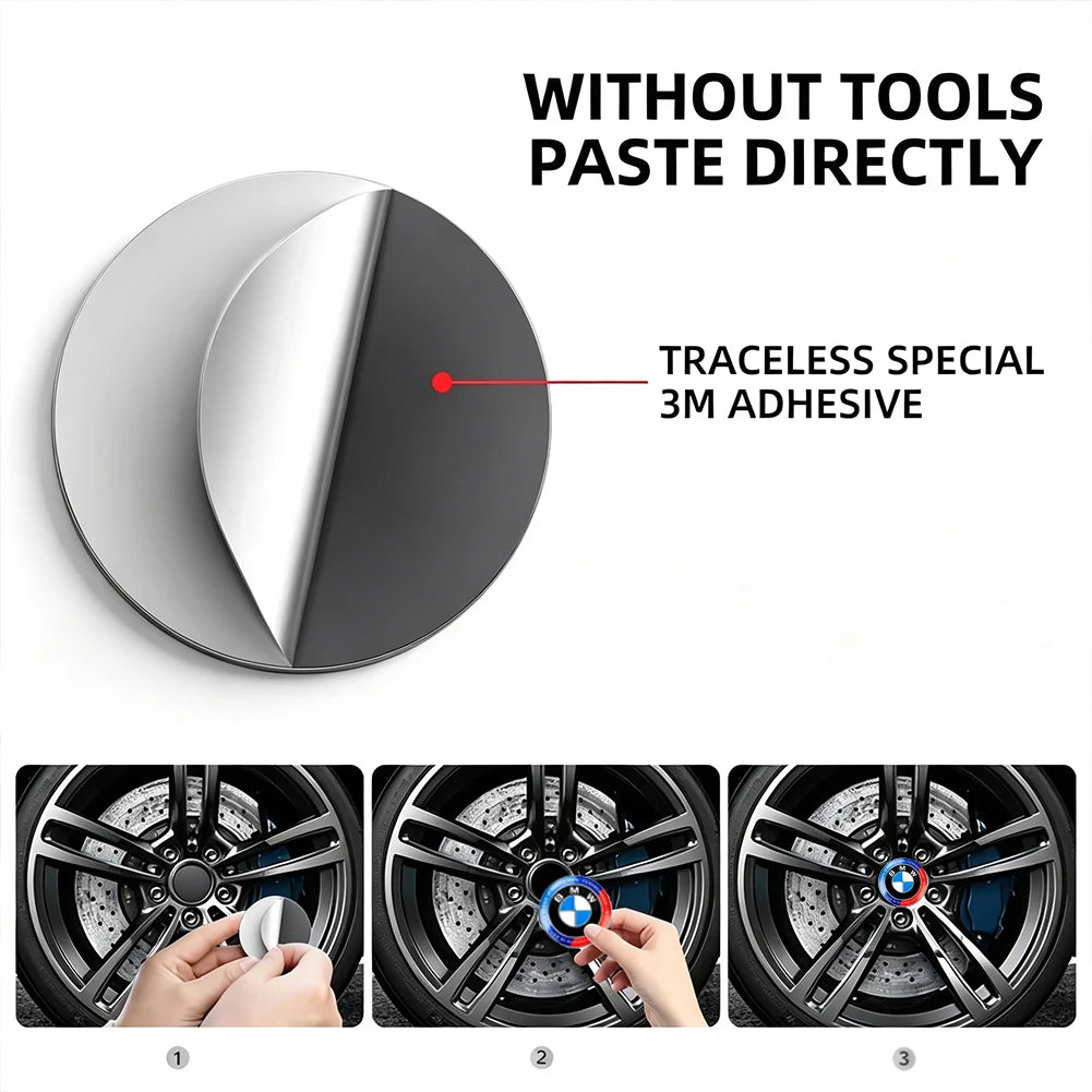 4Pcs 56mm Wheel Center Caps Emblem Badge Sticker Accessories For BMW G80 G06 G07 G42 G14 G15 G16 F82 F20 F21 F83 M2 M3 M4 M5 M8