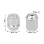 X Autohaux 4PCS Car Wheel Nut Caps Screw Bulge Acorn Cone Racing Bolt Head Cover Anti-Theft Lug Nuts Bolts M12/14x1.5 M12x1.25