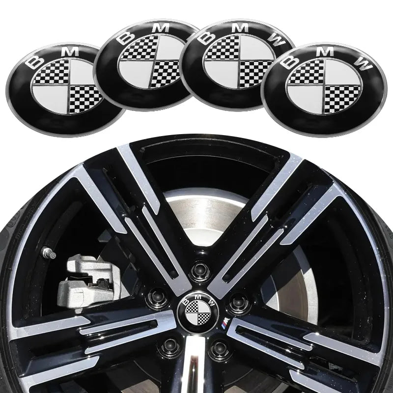 4Pc 56mm 60mm 65mm Car Wheel Center Hub Cap Rim Cover Stickers For BMW E36 E39 E46 E60 E90 E90 F01 F10 F30 G01 G20 G21 G30 G11 M
