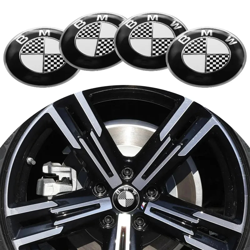 4Pc 56mm 60mm 65mm Car Wheel Center Hub Cap Rim Cover Stickers For BMW E36 E39 E46 E60 E90 E90 F01 F10 F30 G01 G20 G21 G30 G11 M