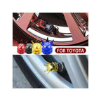 4PCS Crown Style Tire Valve Stem Caps, Air Caps Cover, Aluminum Alloy Dustproof And Waterproof Valve Caps Cover For All Toyota