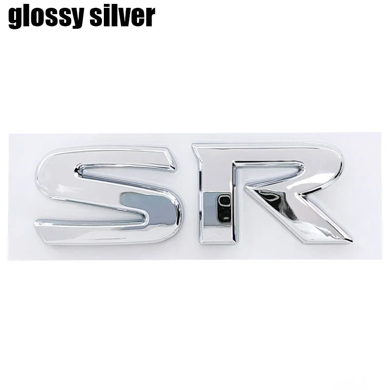 1pcs 3D SV SR ABS Car Rear Letter logo sticker Rear Bumper tail door trunk sticker car rear Emblem sticker styling Accessories