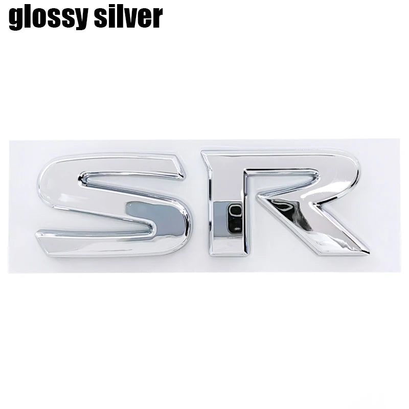 1pcs 3D SV SR ABS Car Rear Letter logo sticker Rear Bumper tail door trunk sticker car rear Emblem sticker styling Accessories