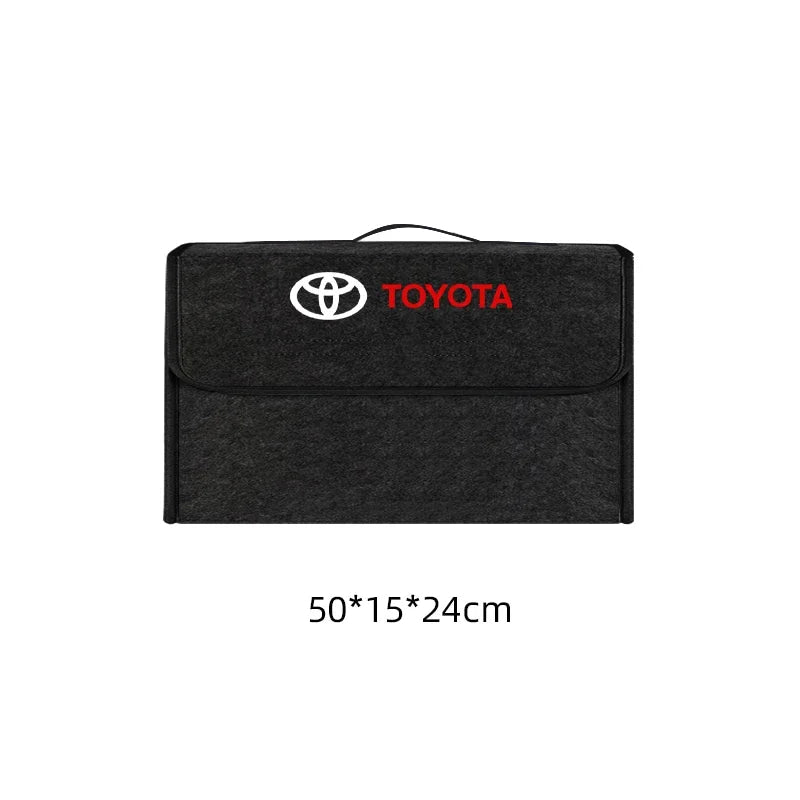 Car interior sticker Car Trunk Storage Box Foldable Felt Organizer Stowing Tidying Box For Toyota Corolla Camry rav4 Yaris hilux