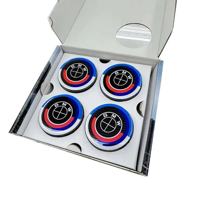 New 56mm 68mm Car Carbon 50th Anniversary Floating Wheel Center Caps For MINI BMW G11 G12 G30 G31 G32 G08 G05 F46 F49 F39 F90