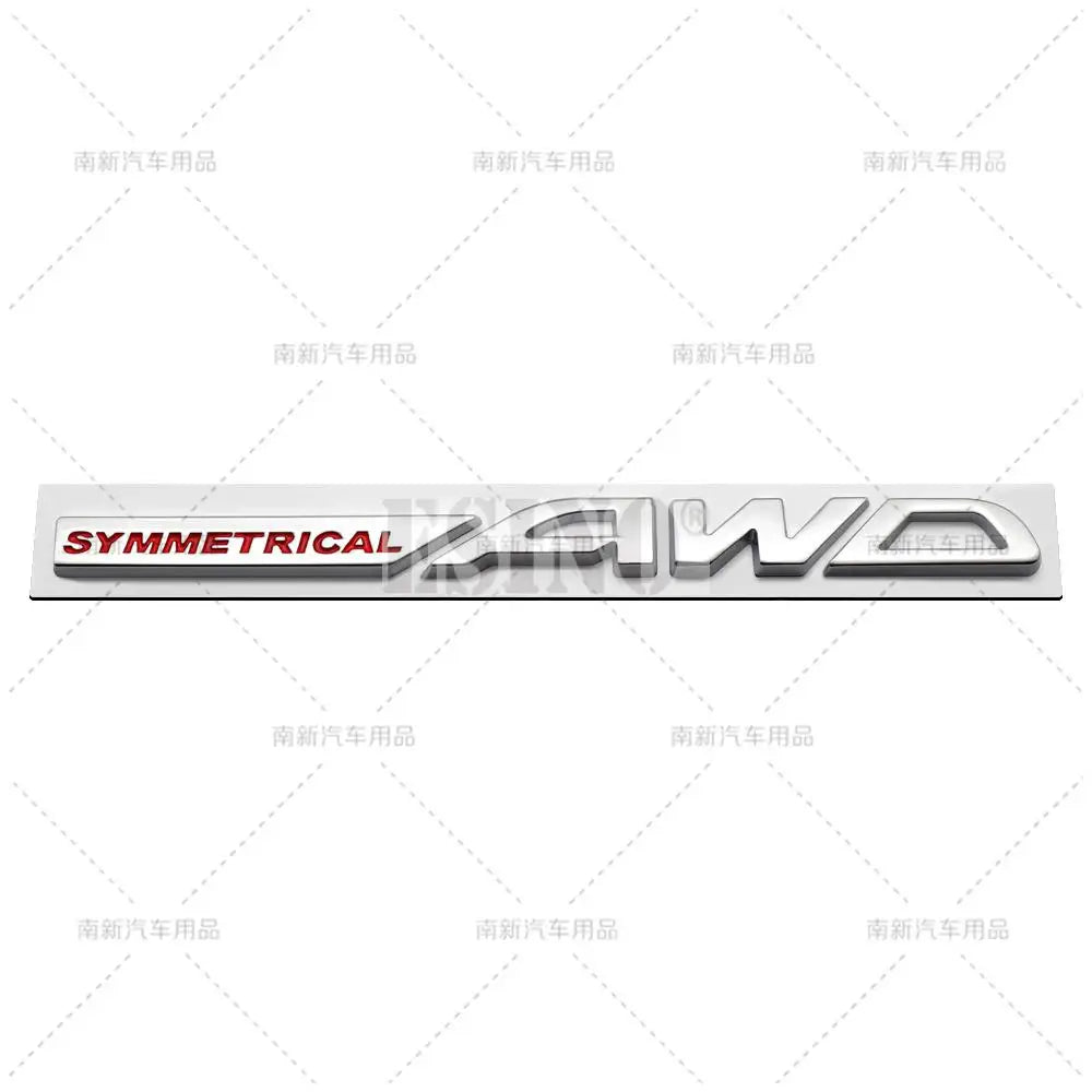Symmetrical AWD Car Emblem Adhesive Metal Zinc Alloy Fender Badge for Subaru Legacy Forester XV Outback BRZ