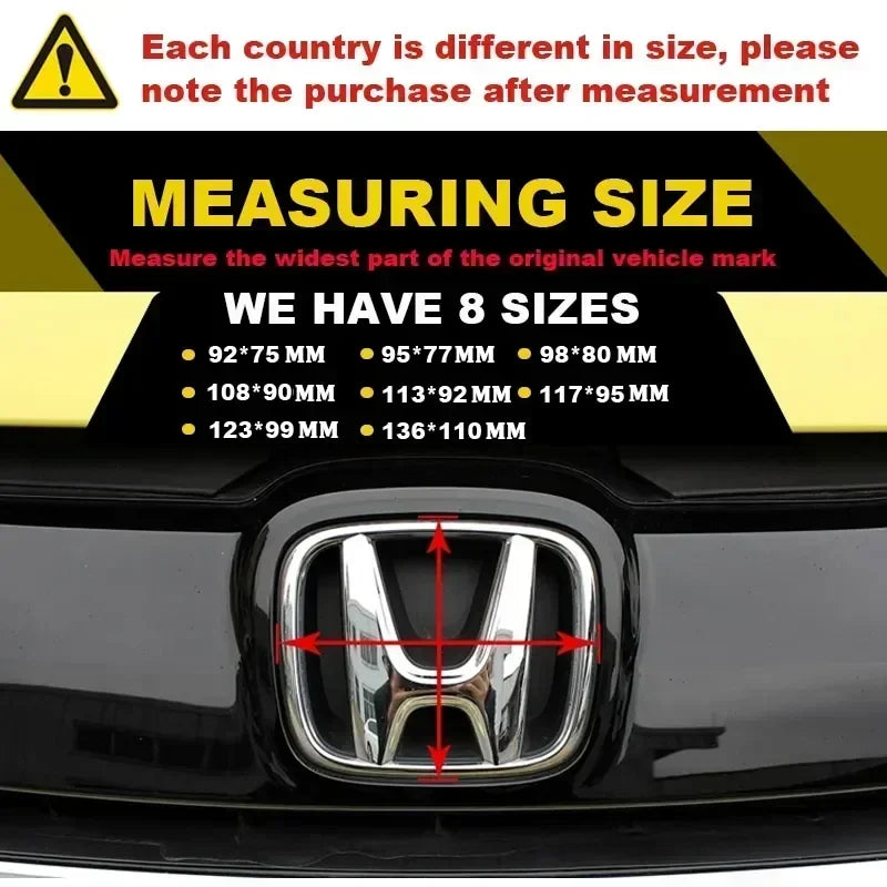 For Honda Accord Civic Odyssey CRV Inspire Amaze Vezel PMMA LED Car Emblem Sticker Front Rear Trunk Light Badge Accessories