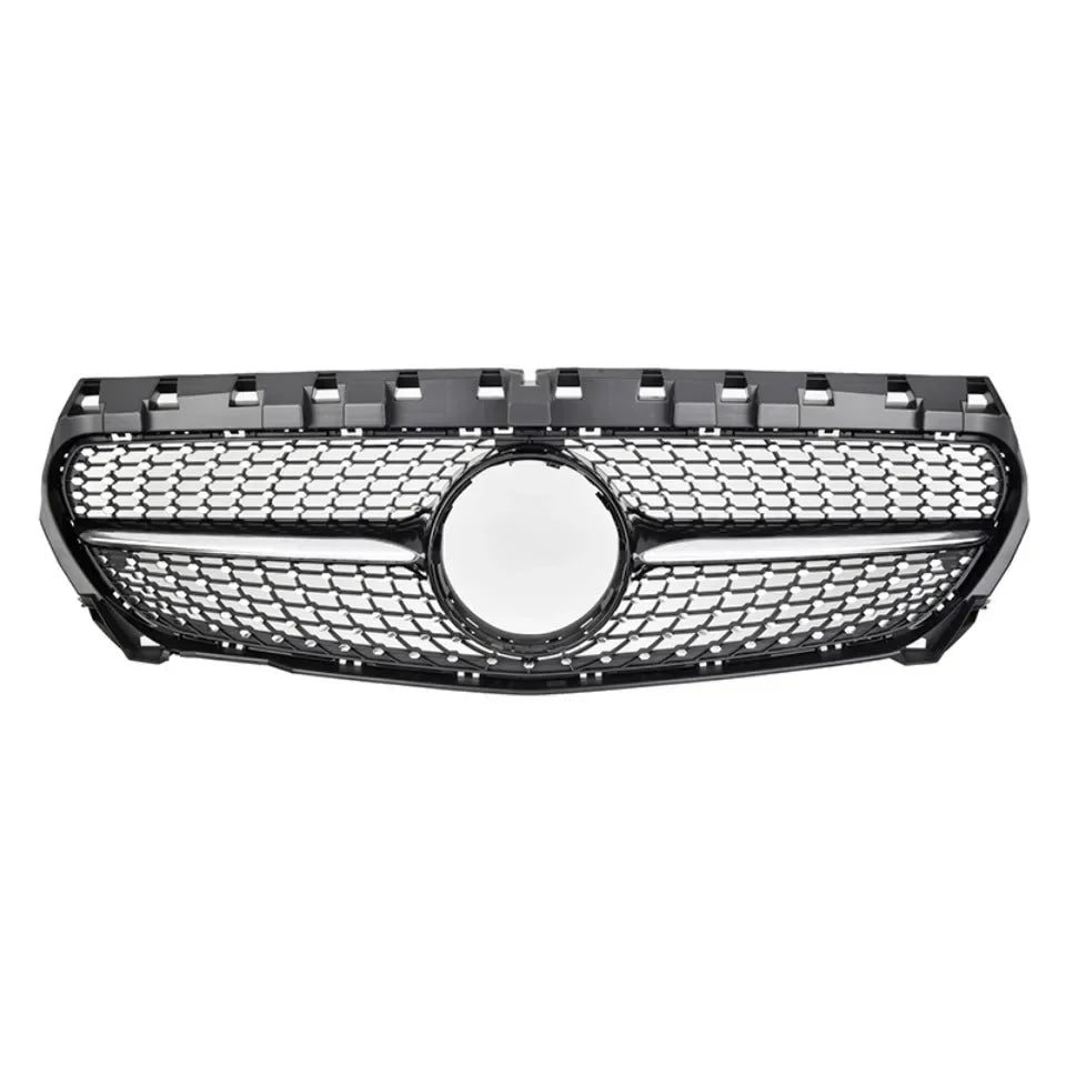 Chrome Silver AMG Style Front Bumper Grille For Mercedes Benz CLA-Class W117 2013-2019 CLA180 CLA200 CLA45 Front Grill Black