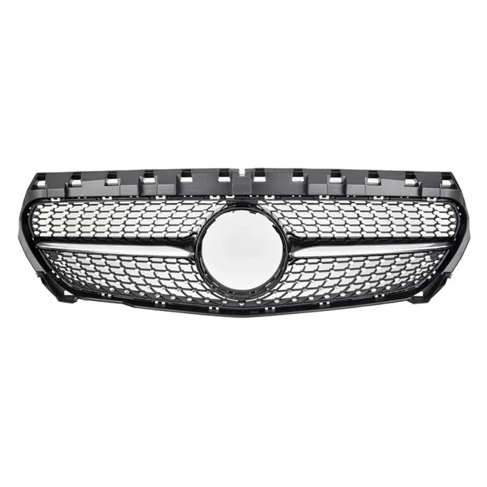 Chrome Silver AMG Style Front Bumper Grille For Mercedes Benz CLA-Class W117 2013-2019 CLA180 CLA200 CLA45 Front Grill Black