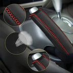 Funda de freno de mano, empuñaduras de freno de mano de cuero genuino para Mazda 6, cubierta de cuero Natural en el freno de mano, accesorios interiores para coche