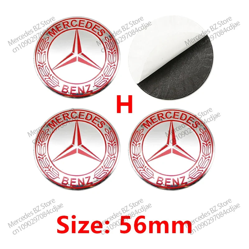 4pcs 56mm 75mm Car Wheel Center Hub Caps Cover Auto Accessories Mercedes Benz Amg C180 C200 C260 W108 W124 W126 W140 W168 W176
