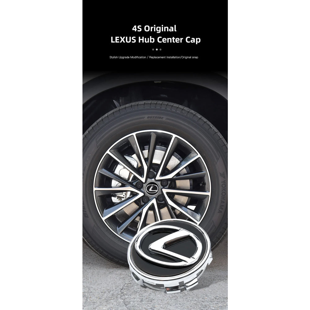 4pcs 62mm Car Wheel Center Hub Cap Rim Dustproof Cover Emblemem For Lexus RX NX UX GX ES260 ES300 LS500 IS250 RX350 LX570 LX600