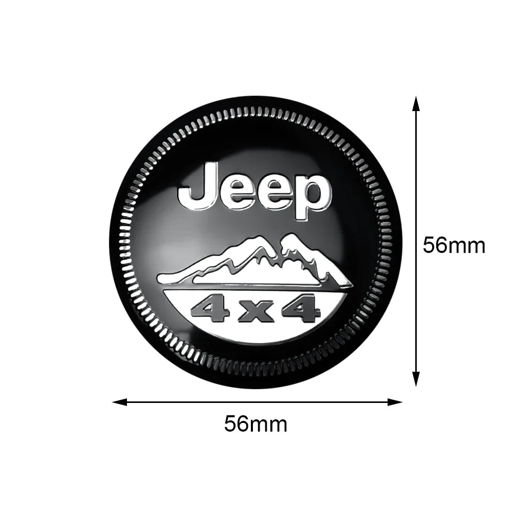 4pcs Car Styling Wheel Center Hub Caps Tire center Covers Hubcap For Jeep Grand Cherokee Wrangler JK Gladiator Compass Renegade