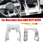 Car Steering Flat Wheel Lower Trim Cover For Mercedes Benz AMG 2019+ Sport A W177 B W247 C W205 E W213 G W463 GLS W257 Class