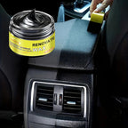 Black Universal Car Wax Paste: Dashboard Nano Crystal Coating, Interior Shine, Tire Protection and Oxidation Removal