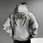 Men's Pattern Hoodies –Bold Back Prints MMA Inspired Streetwear Loose Fit Perfect for Gym  Casual Wear Limited Edition Designs