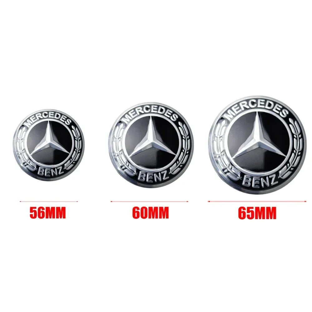 56/60/65mm Car Wheel Center Cover Hub Cap Resin Badge Emblem sticker Decal styling auto Accessories Mercedes Benz AMG  C260 C300