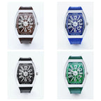 DENVOSI Men's Barrel shaped Watch, Luxury Fluorescent Silicone Strap, Men's Fashion, Leisure, Sports Quartz Watch